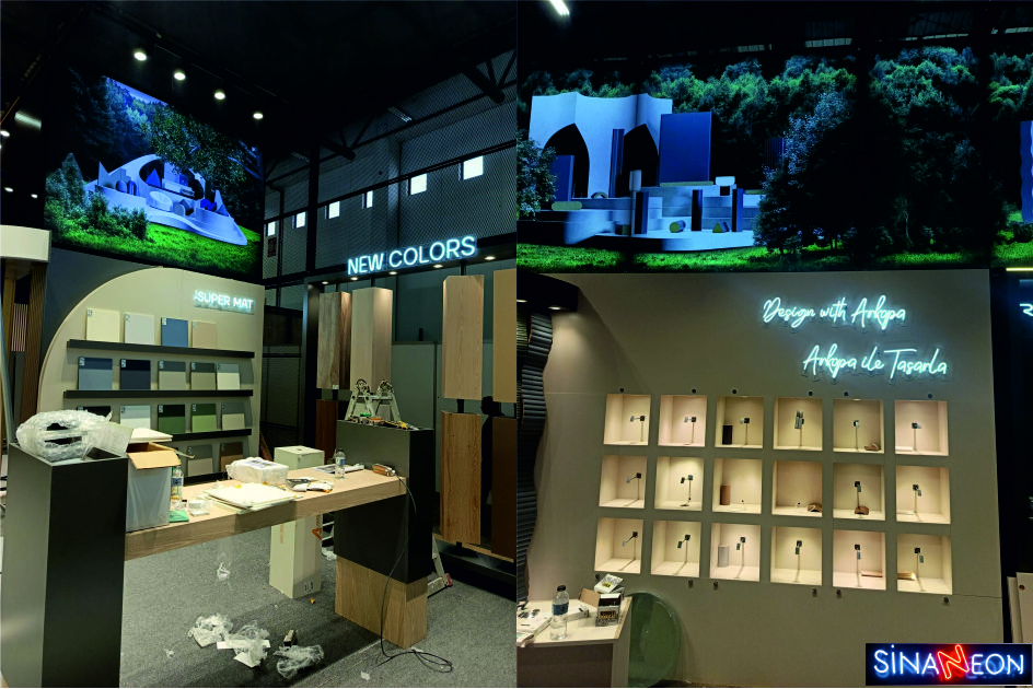 fuar stand neon tabela uygulaması